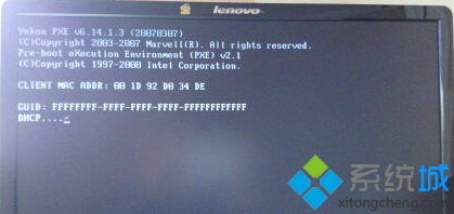 win7 64位系统开机显示DHCP...