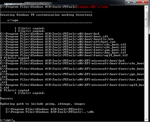 copype Finished Successfully copype Finished Successfully