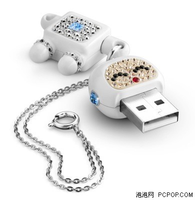 2GB卖到1600元!奢华水晶闪存盘上市