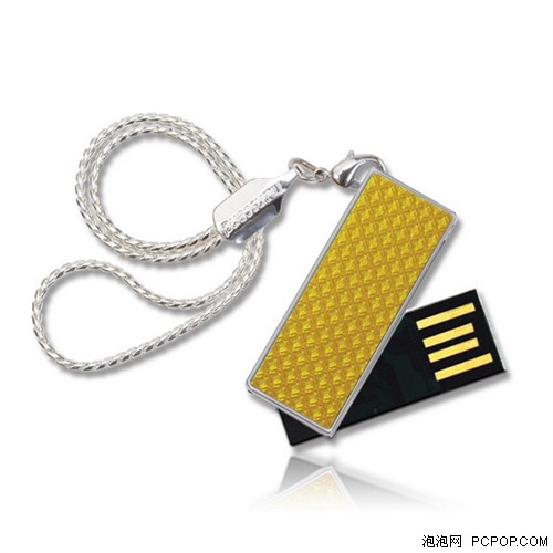 U盘也穿黄金甲&nbsp;创见黄金皮革优盘登场