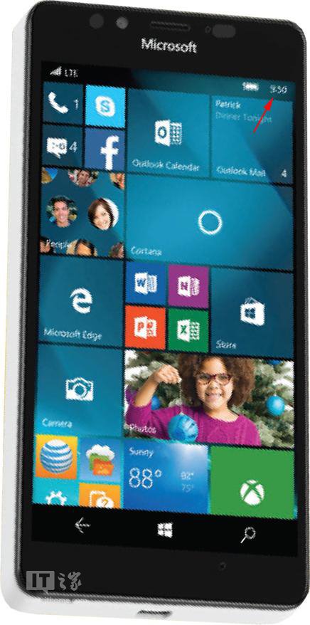 白色版Win10旗舰手机Lumia950渲染图曝光