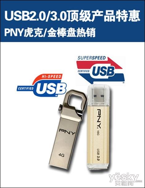 USB2.0/3.0产品特惠 PNY虎克/金棒盘热销