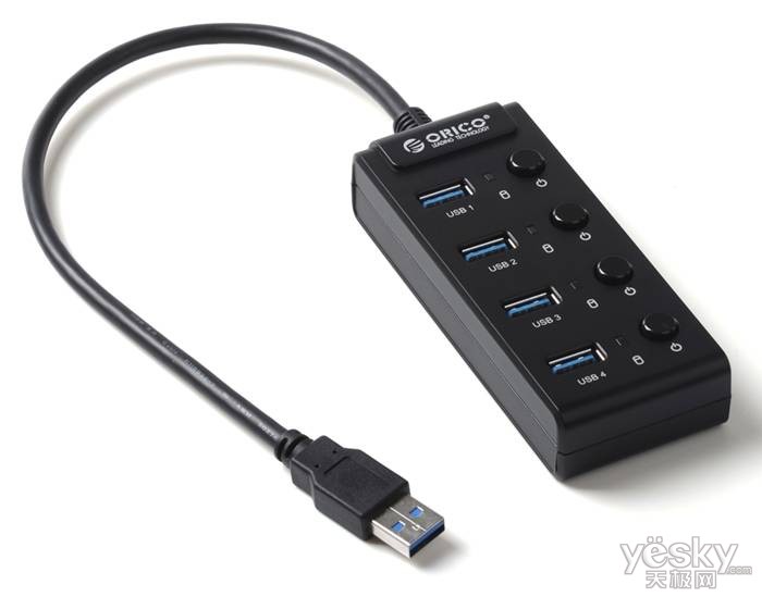4口带开关USB3.0集线器发布 给你高速新体验