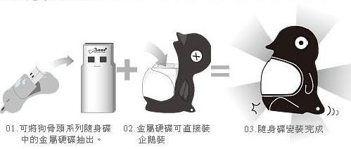 冬天必备超可爱企鹅U盘 还可以换外套
