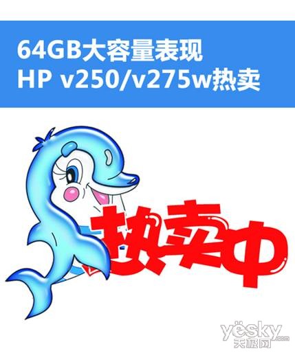 64GB大容量表现 HP v250/v275w热卖