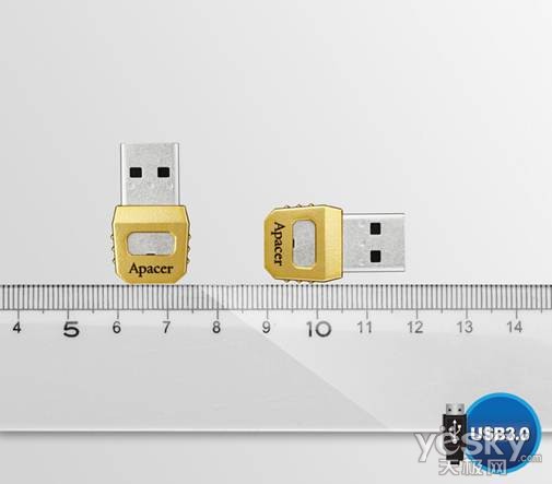 全球最小USB 3.0优盘 宇瞻AH152黄蜂碟