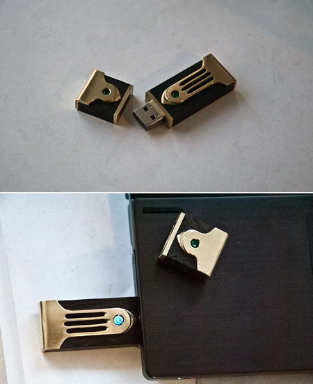 设计简单,造型别致,具有维多利亚时代的风格,是一款极具个性的自制u盘